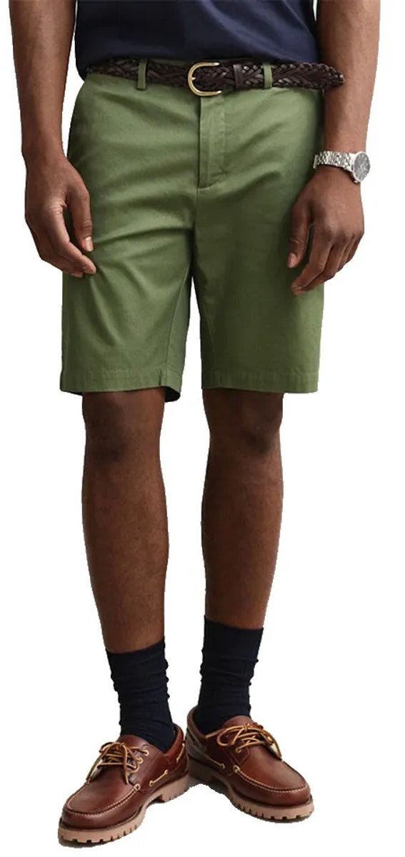 Gant Sports Slim Fit Chino Shorts Groen 34 Man