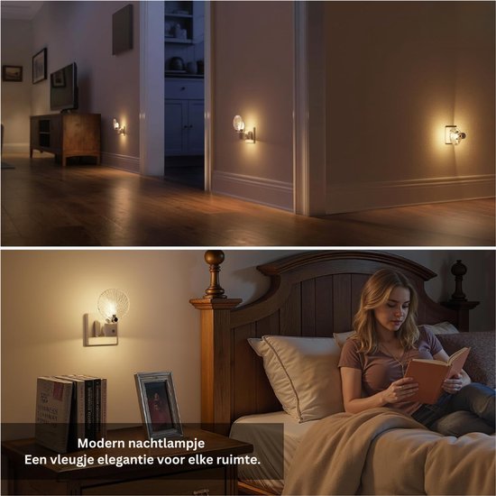 ZRNS® Stopcontact Lampje - Stekkerlamp Instelbare Helderheid - Stekker Lamp - Met Schemeringssensor van Zrns — afbeelding 3