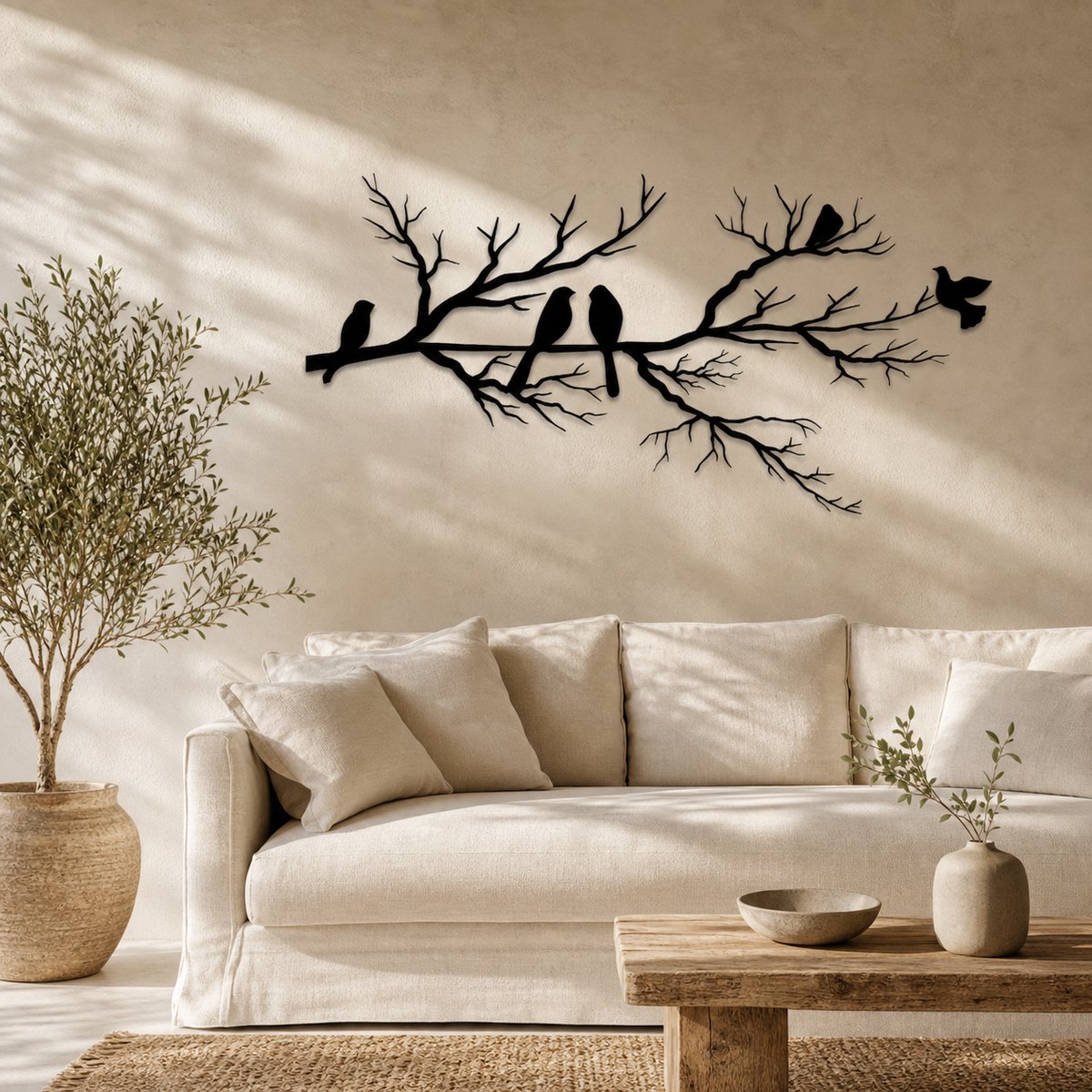 Wand decoratie vogels - Muurdecoratie - Wanddecoratie - Muurdecoratie woonkamer - Schilderij - Muurdecoratie slaapkamer - Industrieel - Wanddecoratie hout natuurlijk - Wanddecoratie buiten - Wanddecoratie tuin - Slaapkamer