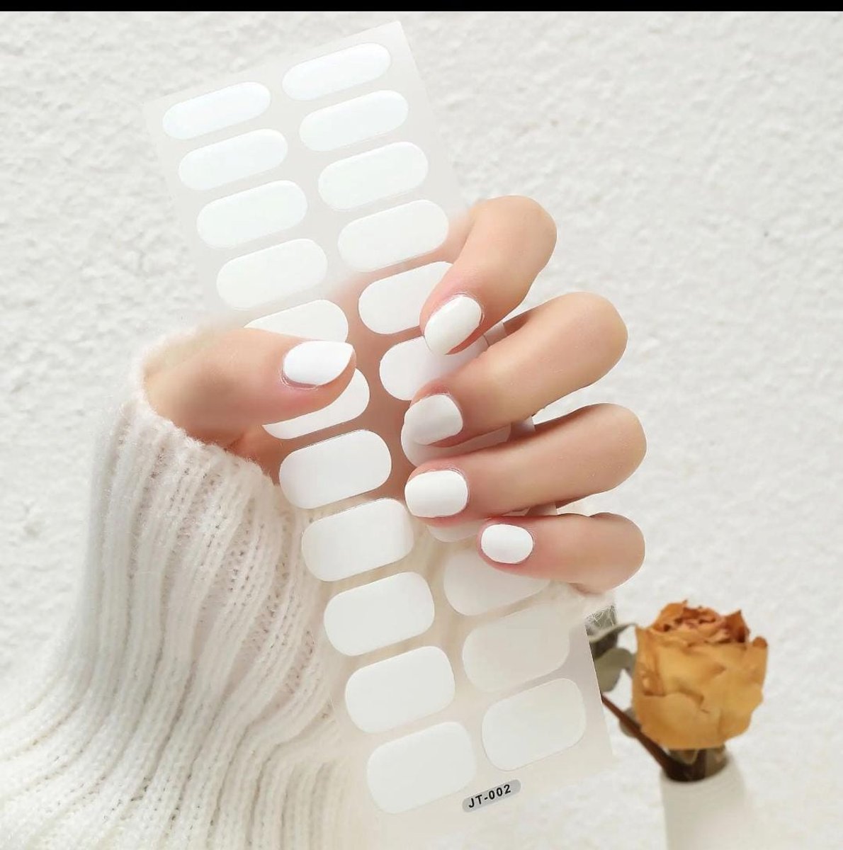WIT Originele UV Gel Nagelstickers PLUS – Complete Kit – Salonkwaliteit Thuis – 20 STUKS - Makkelijk Aan Te Brengen – Prachtige, Perfecte Nagels – Betaalbaar – Blijft Tot 15 Dagen Perfect Zitten