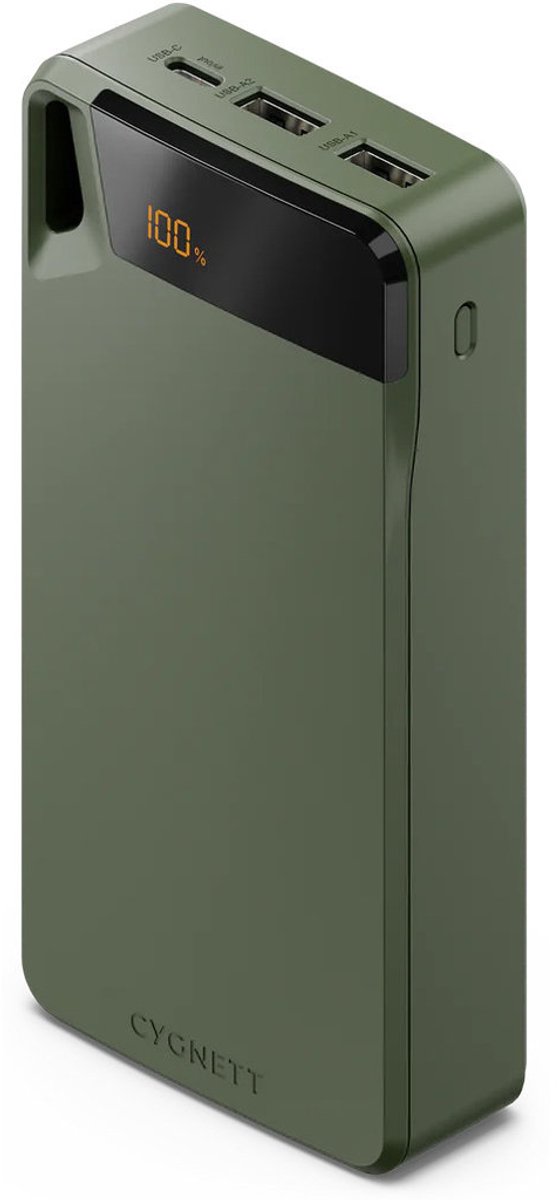 Cygnett Triple USB / USB-C Powerbank 20.000 mAh 15W - Groen