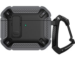 Mobigear Hoesje geschikt voor Apple AirPods 4 Hardcase Hoesje | Mobigear Armor Clip - Zwart