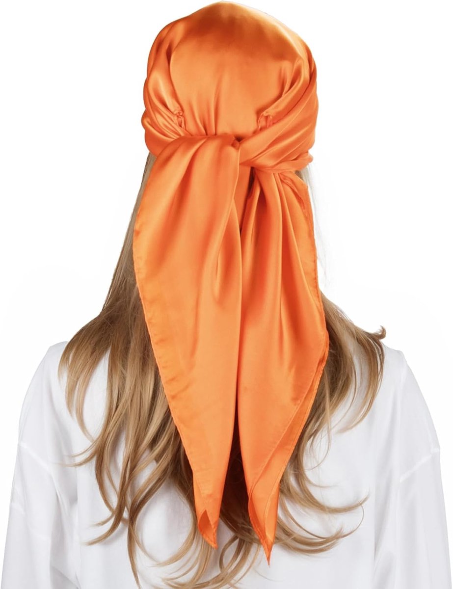 Halsdoek voor dames, 90 x 90 cm, lichte sjaal voor dames, lente en zomer, ideaal voor haar, hals, modeaccessoires