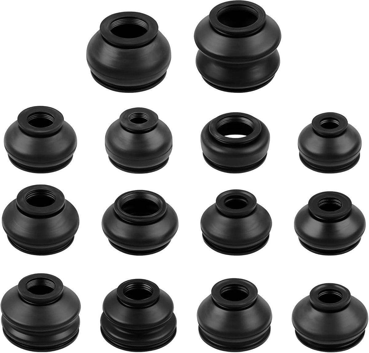 14 stuks stofmanchetten, kogelgewricht auto, beschermmanchet en stofkap voor kogelgewrichten en spoorstangkop, rubberen hoes, stofkap, universeel, geschikt voor auto en motorfiets