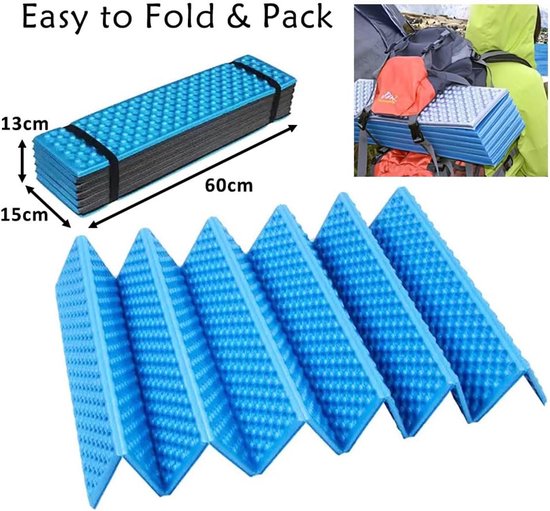 camping grondmat van aluminiumfolie, aluminium camping slaapmatten, gesloten cel kamp schuim mat, isolatie vloermatten voor tent, reflecterende mat 72x23,6 inch van Camping — afbeelding 3