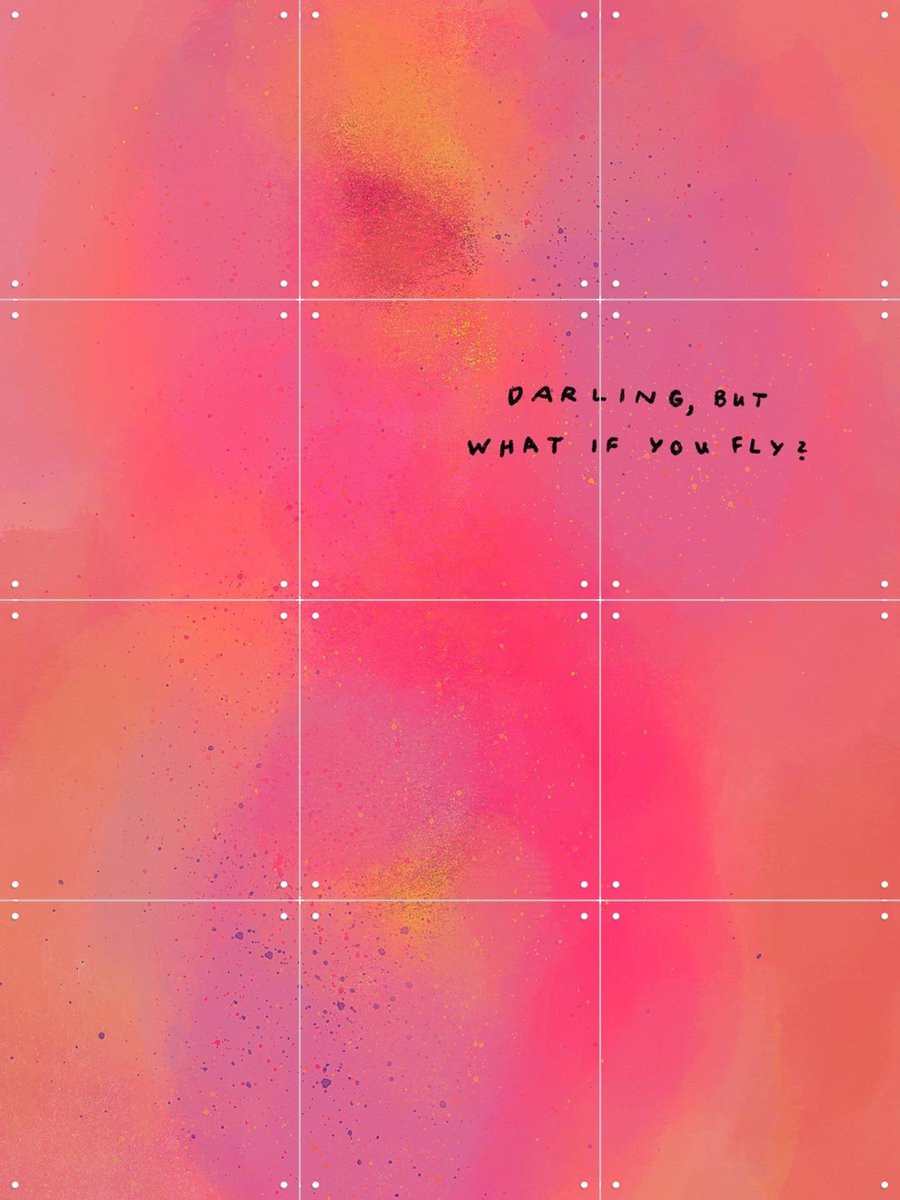 IXXI Darling, But What If You Fly, Raissa Oltmanns - 60 x 80 cm - Gratis ophangtool - Grote wanddecoratie en posters - Fantasierijk, Typografie