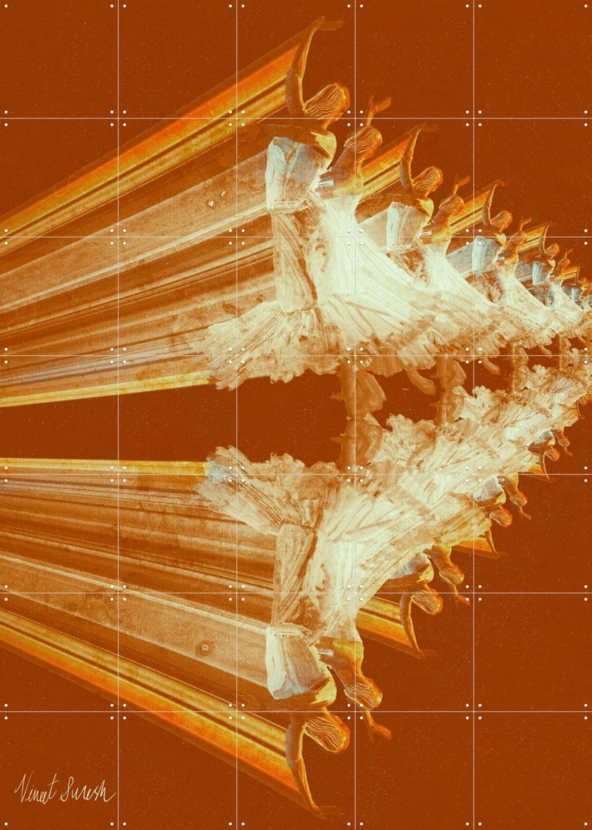 IXXI Temporal Pirouette, Vineet Suresh - 100 x 140 cm - Gratis ophangtool - Grote wanddecoratie en posters - Speels, Abstract, Gemengde Technieken