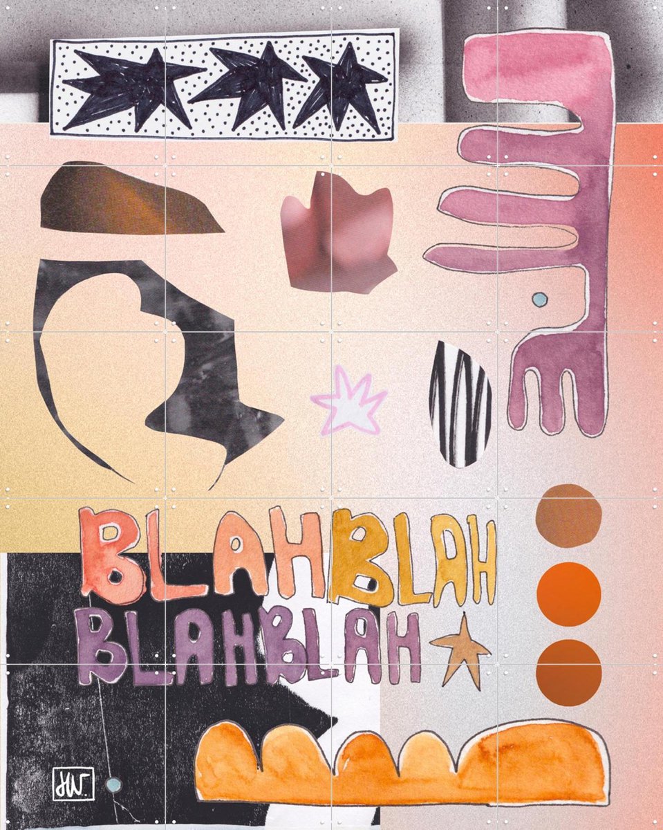 IXXI Messed Up, Lined Up, Henriette Visscher - 80 x 100 cm - Gratis ophangtool - Grote wanddecoratie en posters - Geometrische Kunst, Kleurrijk