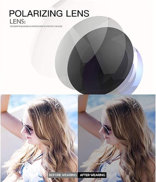 Photochromic - Zonnebril - Met Polaroid en UV400 Bescherming - Photochromic fietsbril - Sport rijden fietsen buitenbril - Automatisch Verduisterend - Zonnebril Heren - Zonnebril Dames - Zonnebrillen voor Dames - UV-bescherming - Voor buitensporten — afbeelding 3