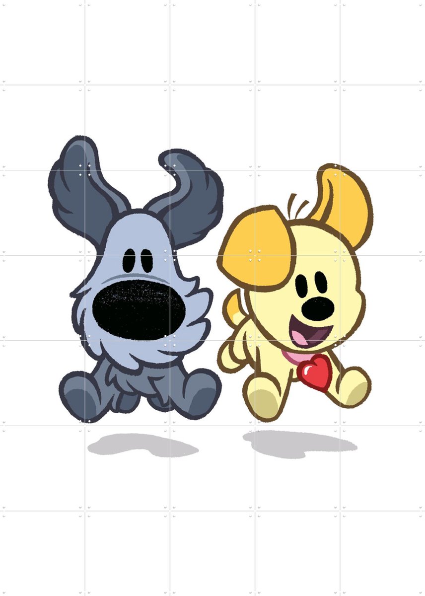 IXXI Woezel & Pip Rennen, Woezel & Pip & Van Hoorne Studios - 100 x 140 cm - Gratis ophangtool - Grote wanddecoratie en posters - Fantasierijk