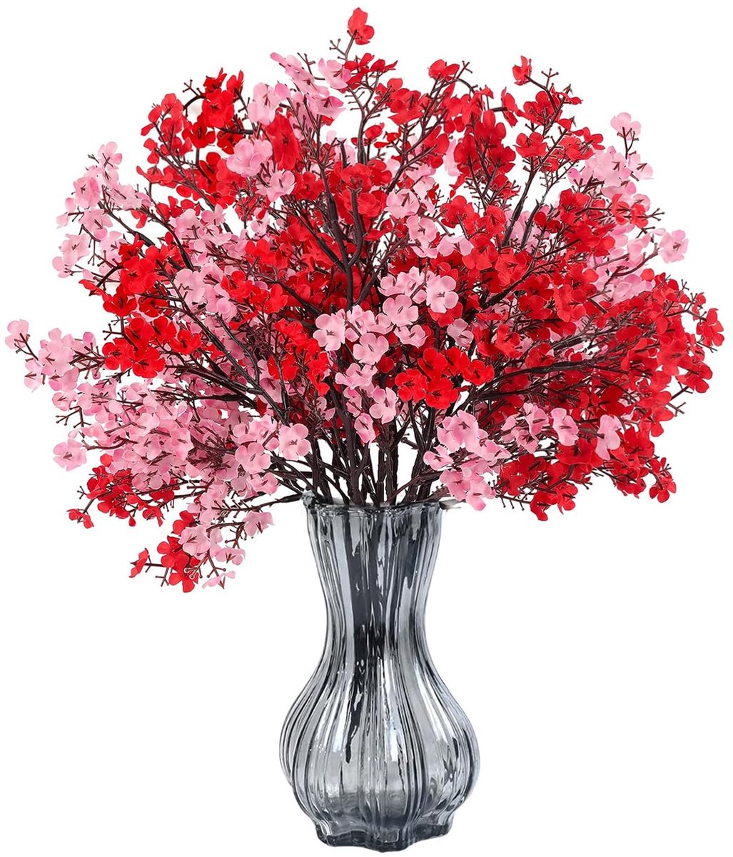 SnelShoppen - Kunstbloemen van zijde voor baby's, sneeuwklokje, voelt echt aan, decoratie voor vaas, thuis, kantoor, binnen-buiten, tuin, feestdecorat