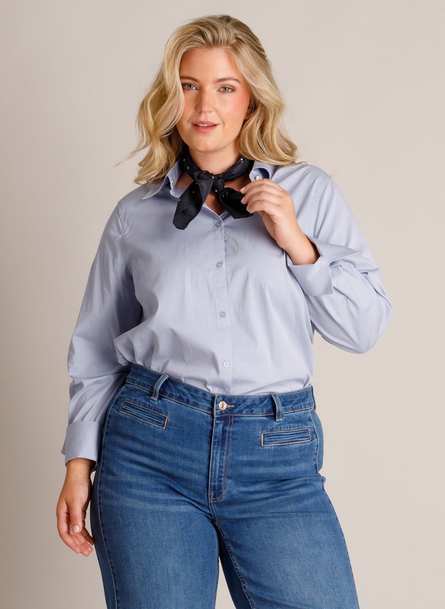 YEST CURVE Tirza Blouses - Morning Blue - maat 3(52)
