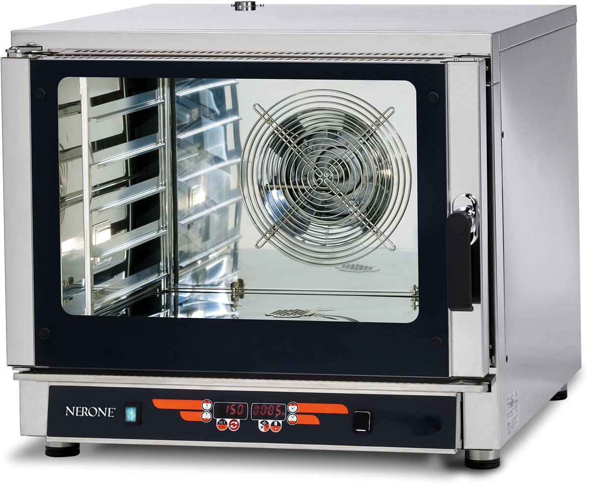 Saro Grill-Oven - Model DIG 5 - Zwart/RVS - GN 1/1 & Bakkersmaat - Met Beschwadung & Kerntemperatuur