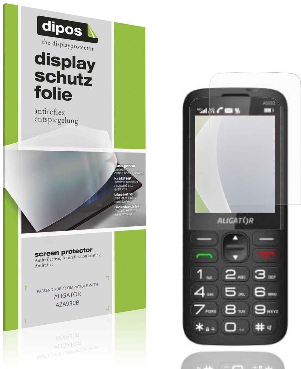 dipos – 4x Matte Beschermfolie geschikt voor ALIGATOR AZA930B | Krasbestendige & antireflecterende Screenprotector Ultra-Thin