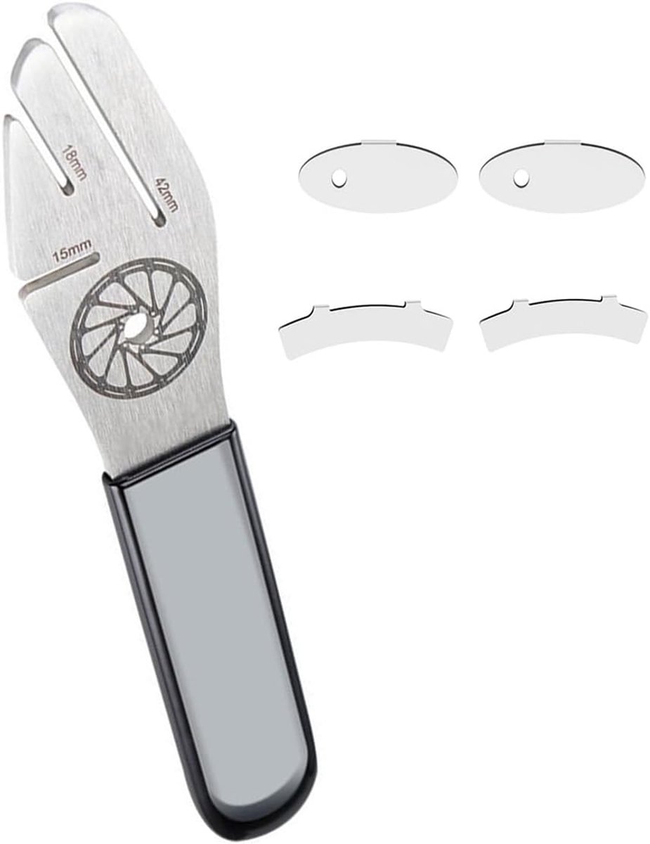Schijfrem Uitlijningsgereedschapsset - Fiets Rotor Afstellingssleutel 15/18/42mm Kaliber Corrector Met 4mm Dikke Lasergesneden Plaat Voor Mtb/Racefiets