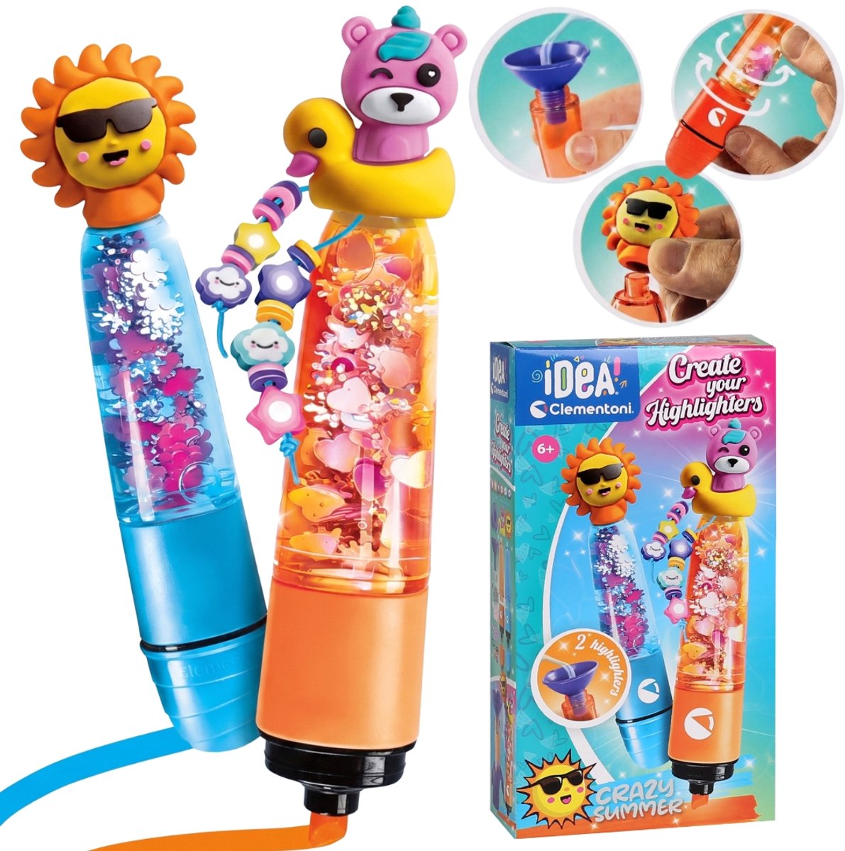 Clementoni Markerstiftfabriek, MARKERSTIFT MAAKSET, creatieve set voor kinderen, 2 MARKERSTIFTEN
