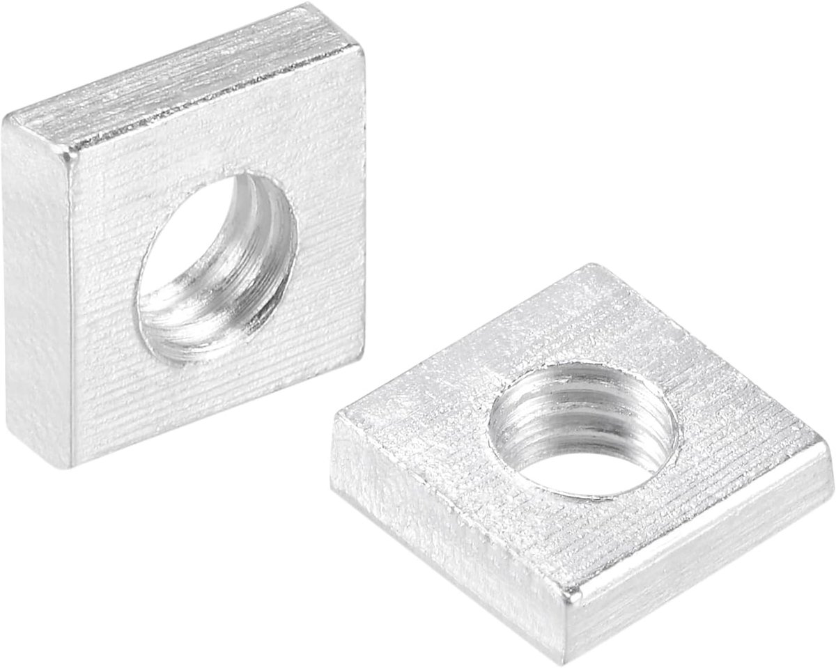 Zeskantmoeren, M6 x 11 mm x 3 mm verzinkte metrische grove schroefdraad assortimentsdoos, 25 stuks