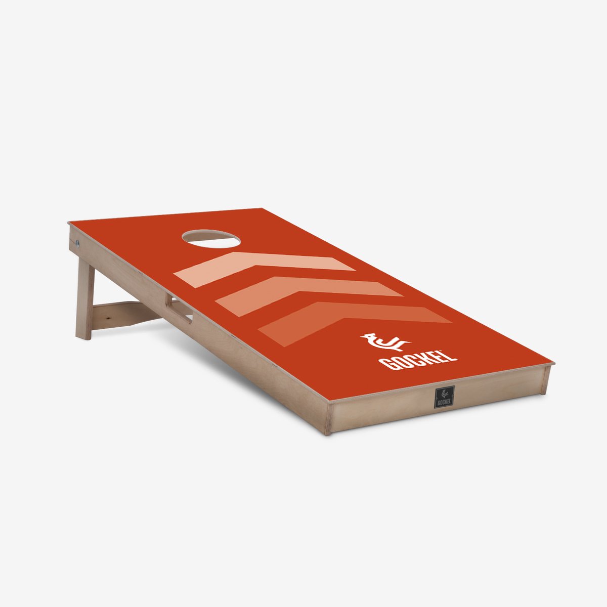 Gockel Original Cornhole board - oranje pijlen - 120 x 60 cm (100% berken multiplex - inclusief cornhole bags / zakjes)