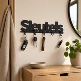 Sleutelrekje - Zwart - Sleutelhouder muur - Sleutelrekje modern - Sleutelbord - Sleutel organizer - Sleutel bord - Sleutelbord wand met haken - Sleutels ophangen - Sleutelkastje - Sleutelrek - Sleutel houder - Vaderdag cadeautje - Vaderdag