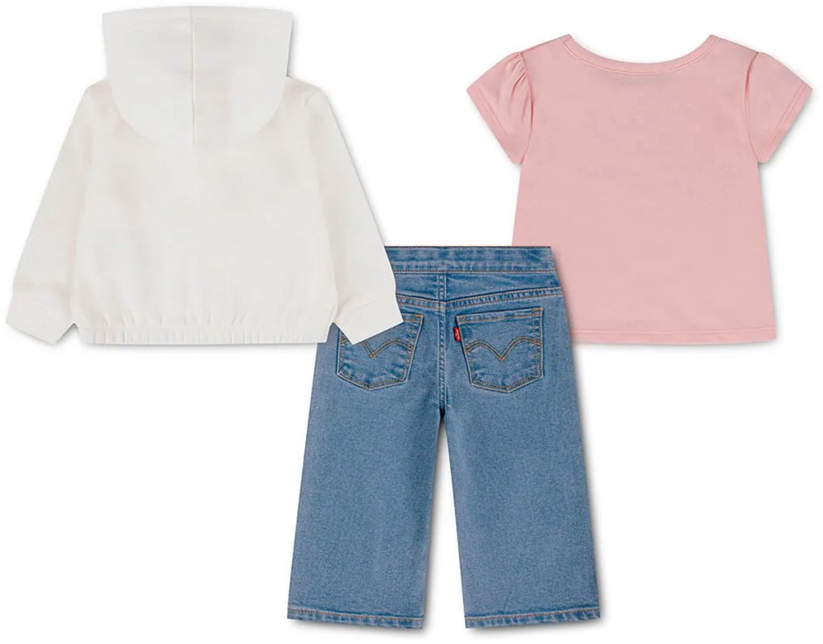 Levi´s ® Kids R586 Set Blauw,Roze 24 Months Meisje