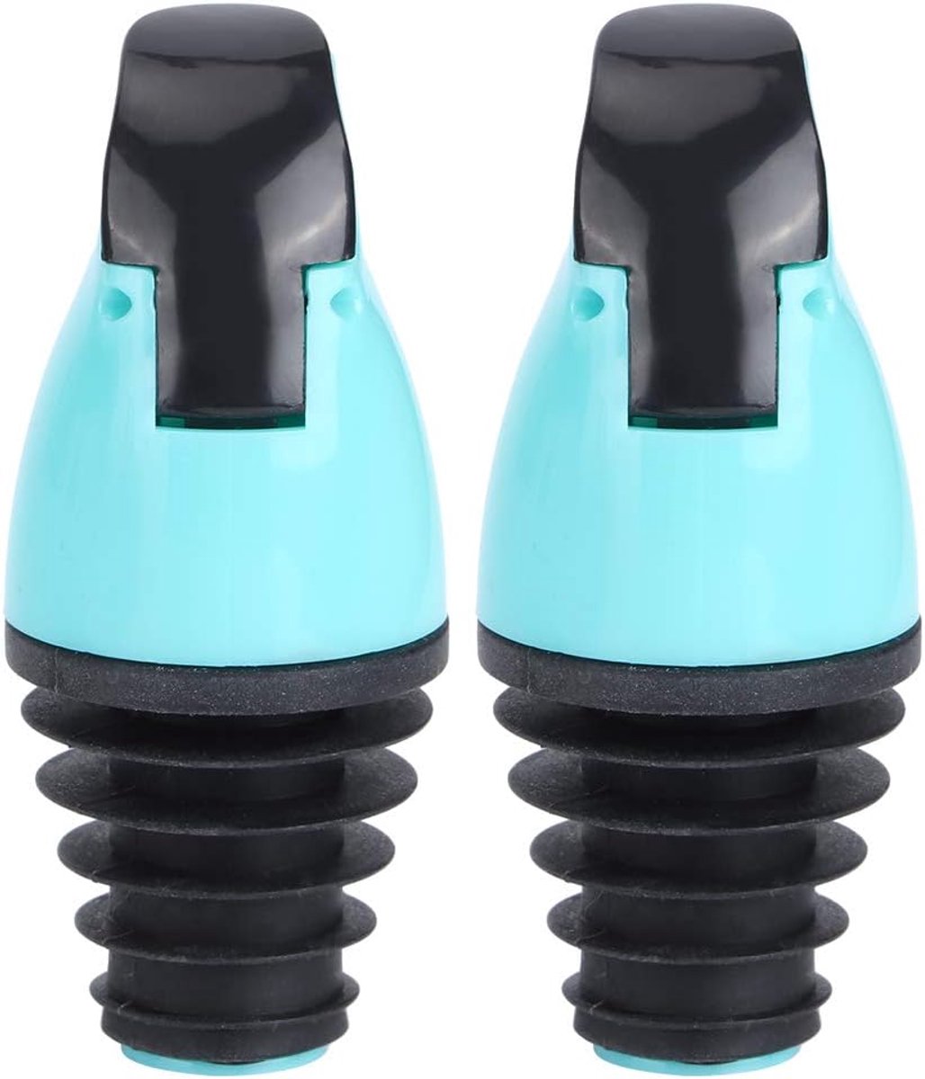 schenktuiten, olijfolie schenktuit, olijfolie dispenser schenktuit, wijnstoppers en schenkers, olie fles schenktuit stop voor wijn sojasaus azijn flessen keuken accessoire (2 stuks)(lichtbla