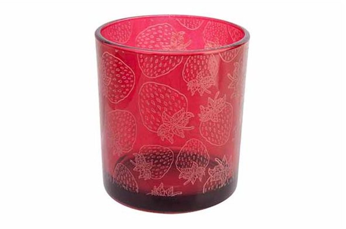 Theelichthouder Strawberries Rood D7xh8c M Glas