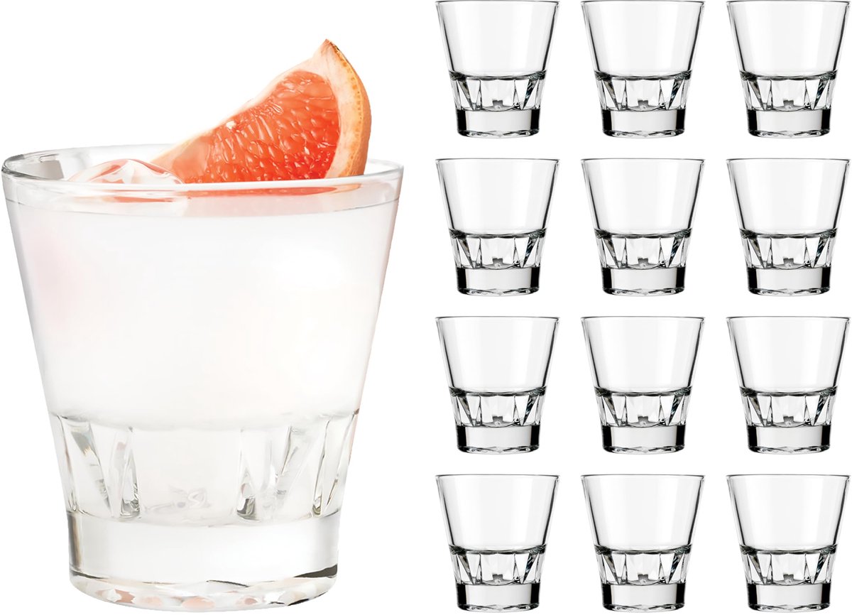 Libbey Gallery Whiskyglazen - Stapelbare Tumbler Set - 259 ml - 12 Stuks