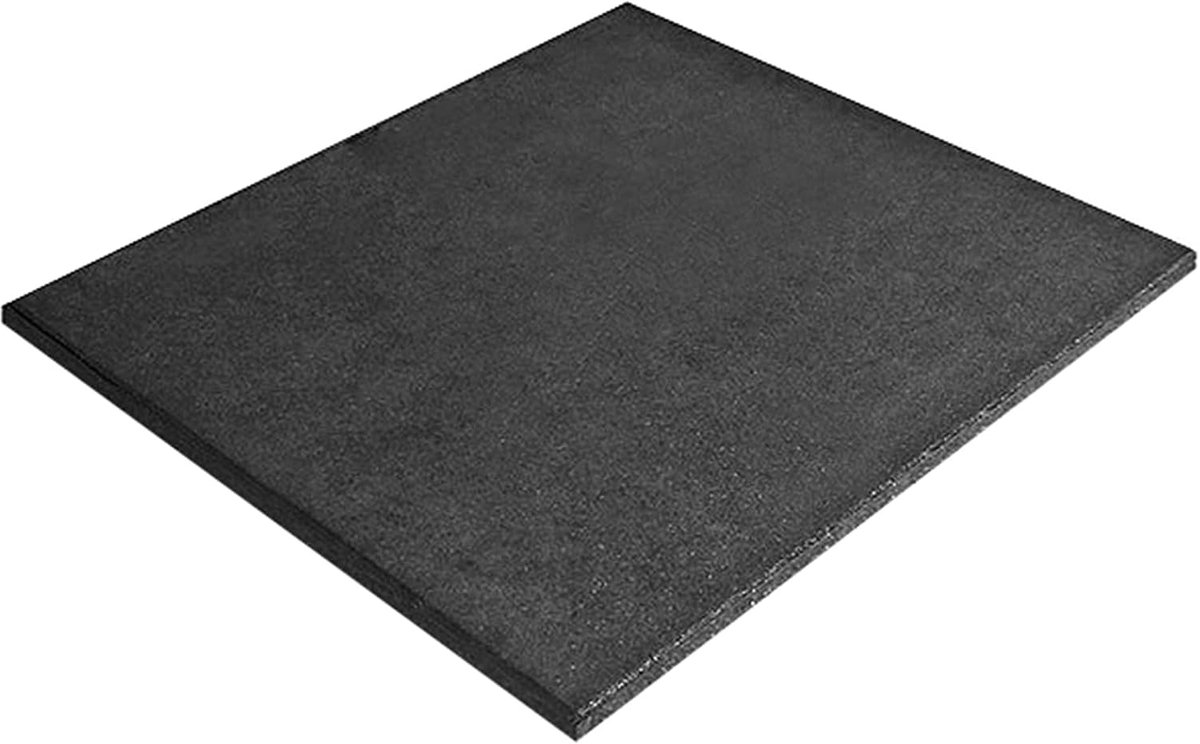 HT SPORT Anti-terrauma-vloerbedekking van gerecycled rubber, 100 x 100 cm, dikte 2 cm en 0,8 cm, trainingsbox, fitnessruimte, medium korrel