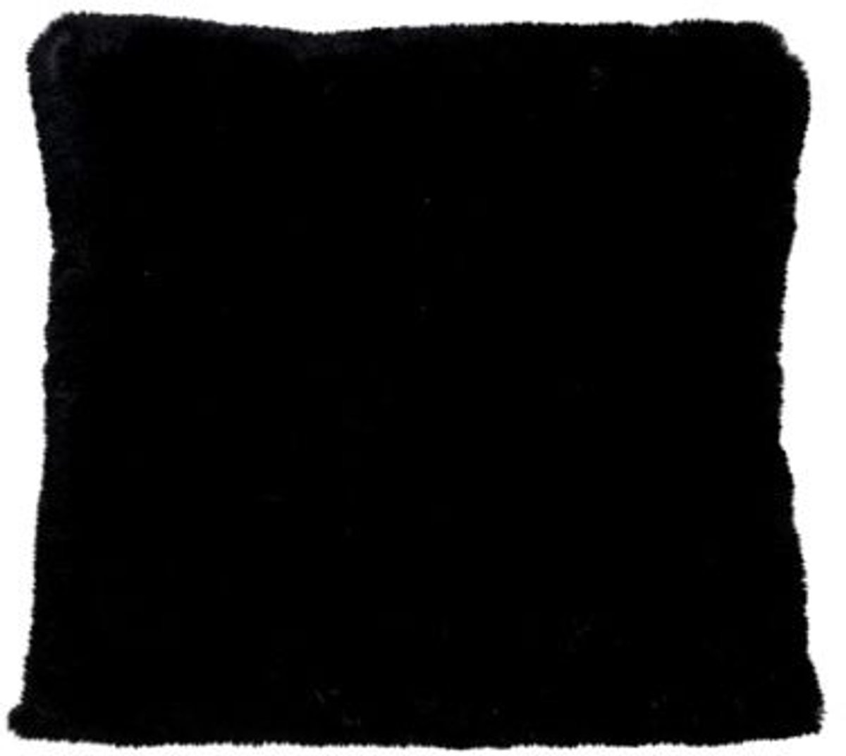 Cosy @ Home Kussen Thick Faux Rabbit Fur Zwart 45x45