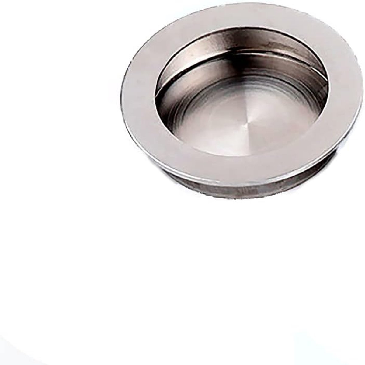 Verzonken schuifdeurgrepen, roestvrij staal verborgen verzonken vinger trekhandvat met schroeven voor residentieel en commercieel (cirkel-50 mm)