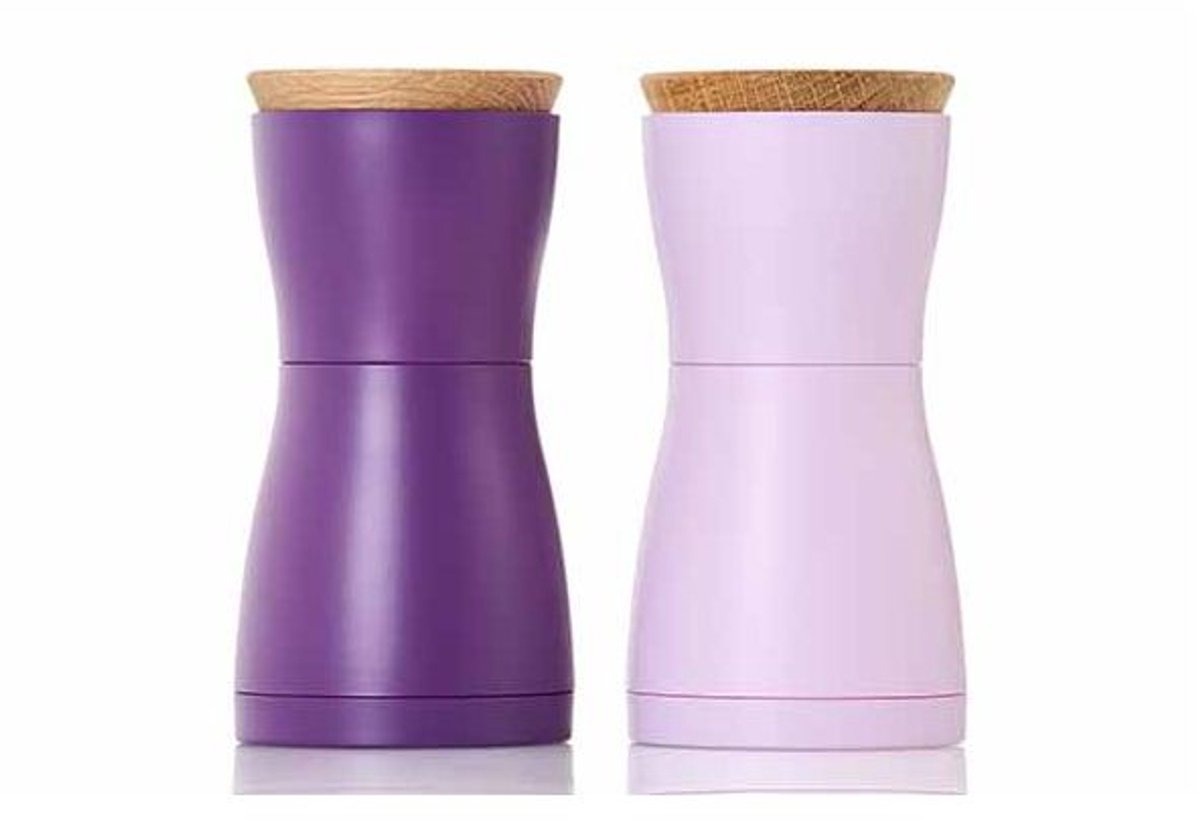 Adhoc - Twin Peper- en Zoutmolen Set van 2 Stuks - Kunststof - Paars