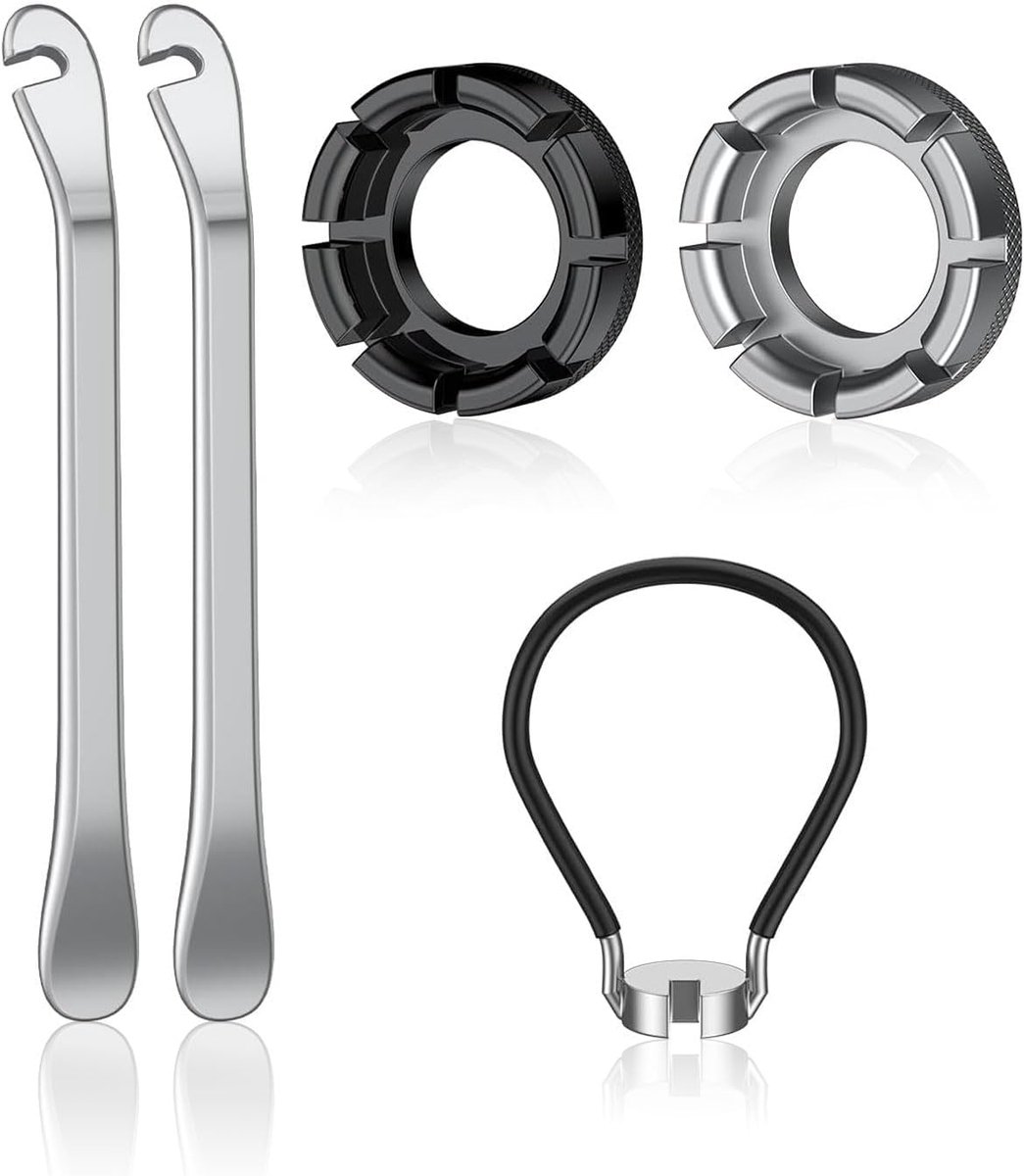 5-delig, spaaksleutel, bandenlichter, voor fiets