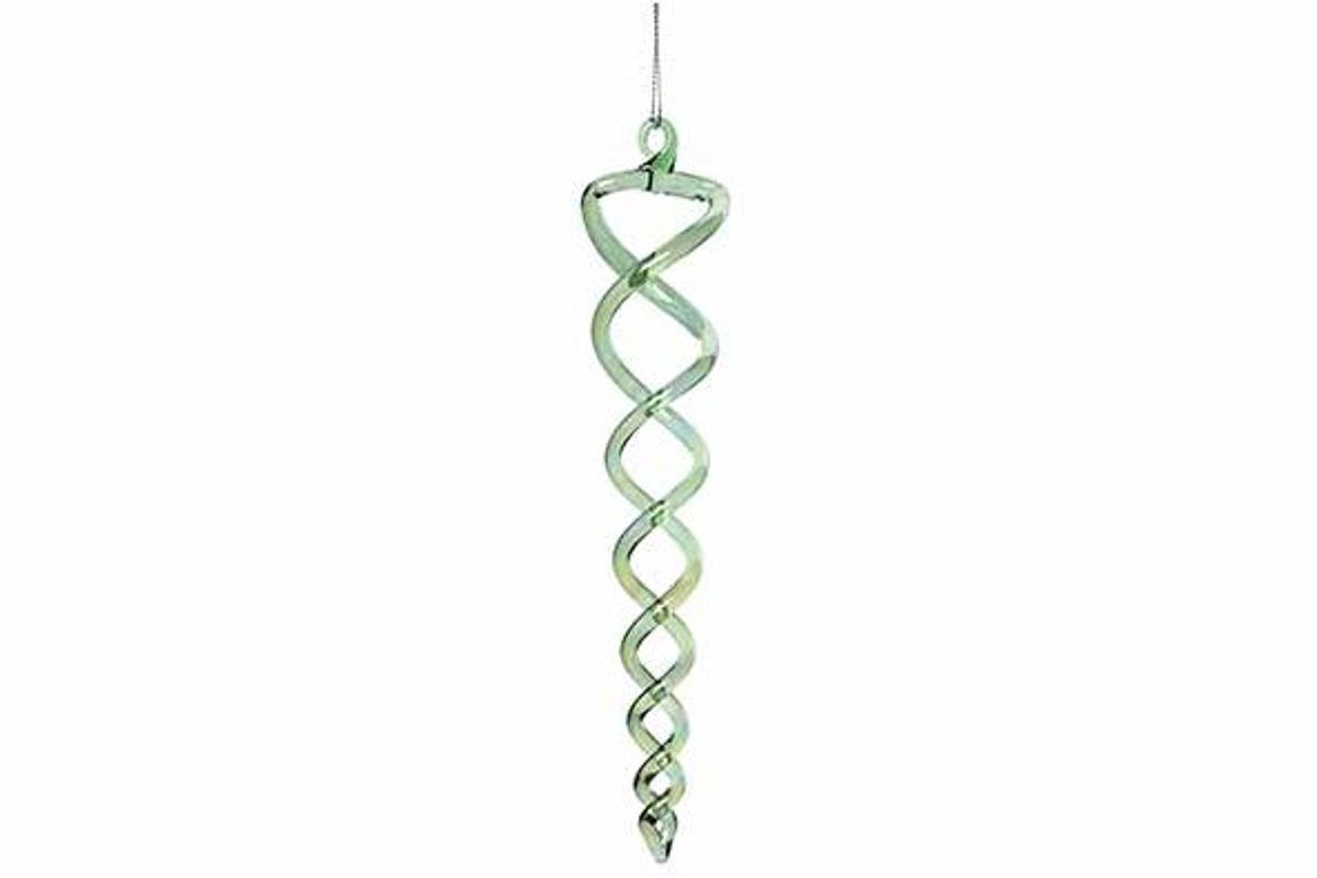 Hanger Spiral Cone Groen 4x4xh19cm Glas