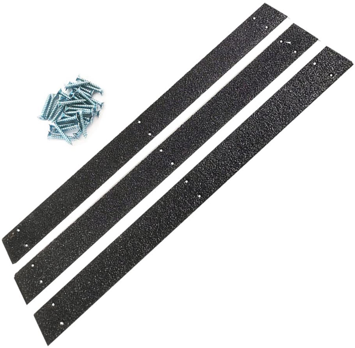 Grip Strips voor trappen, 2 "x 24" Heavy Duty antislip terrasplanken, aluminium trappen en vloerbeveiliging Hardware voorkomen vallen (3 stuks, met schroef)