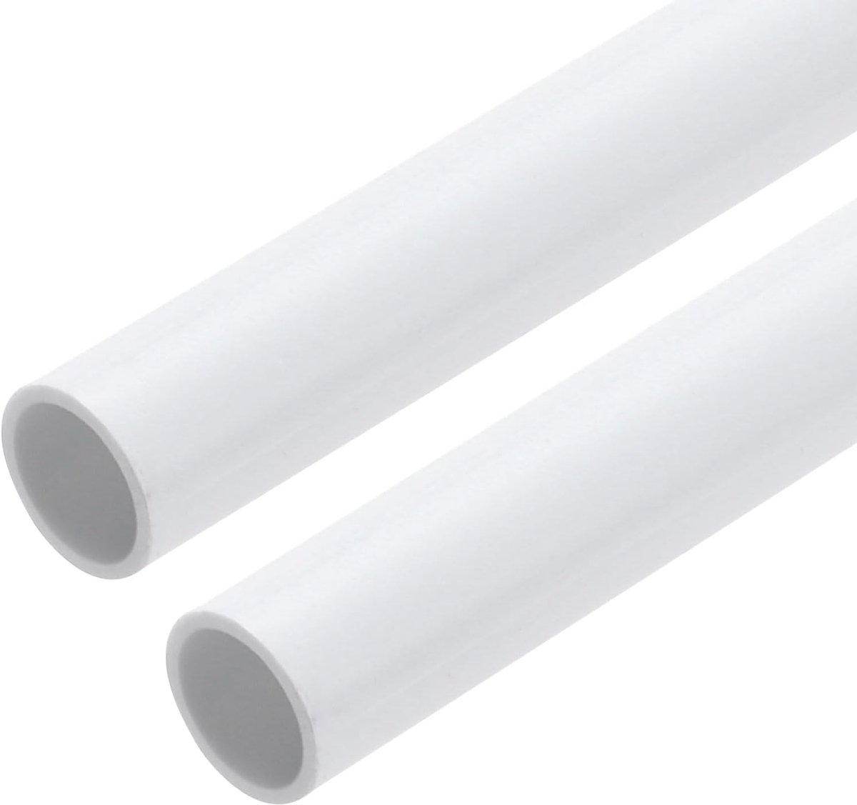 Pvc-buis, ronde buis, buisleiding, hardware-buisleiding, 9 mm ID, 11 mm, OD, 9 inch lengte, wit, hoge slagvastheid voor waterbuis, knutselen, kabelhuls, 2 stuks