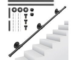 Leuning voor trappen, Couleeur relingtrappen binnen en buiten, gegalvaniseerde industriële antislip handgreep, veiligheidsleuning voor veiligheid, balkon, hal