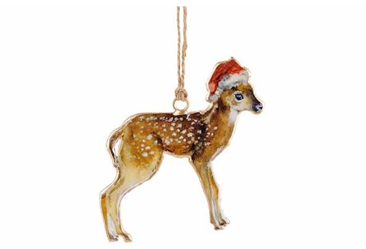 Hanger Vintage Deer Bruin 10x,5xh9cm Ijz Er