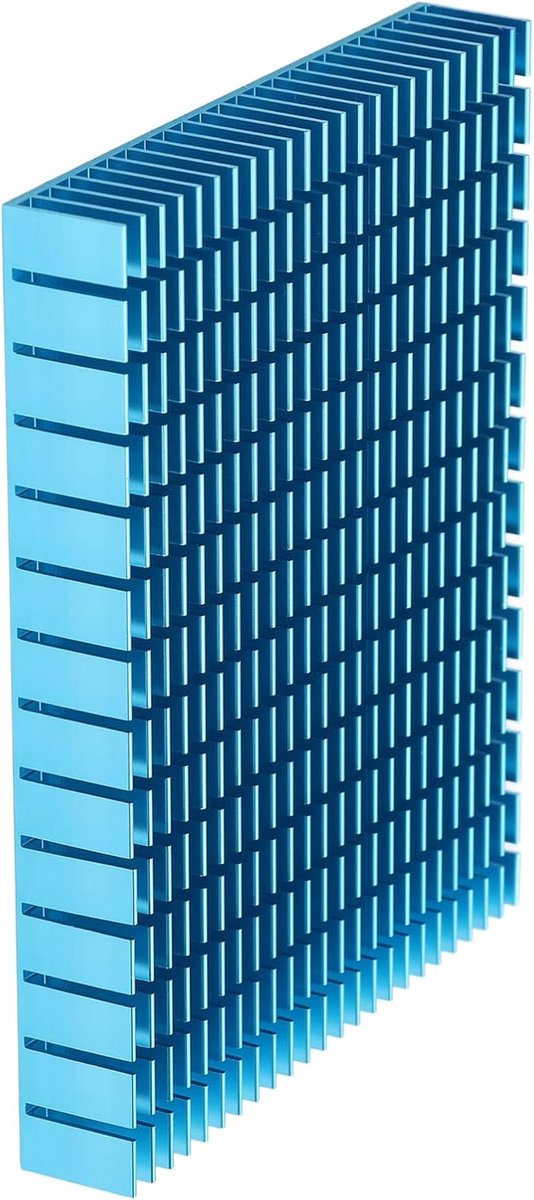 Aluminium Koellichaam, 150x120x20mm Koeling Radiator Koeling voor CPU Eindversterker Printplaat(blauw)