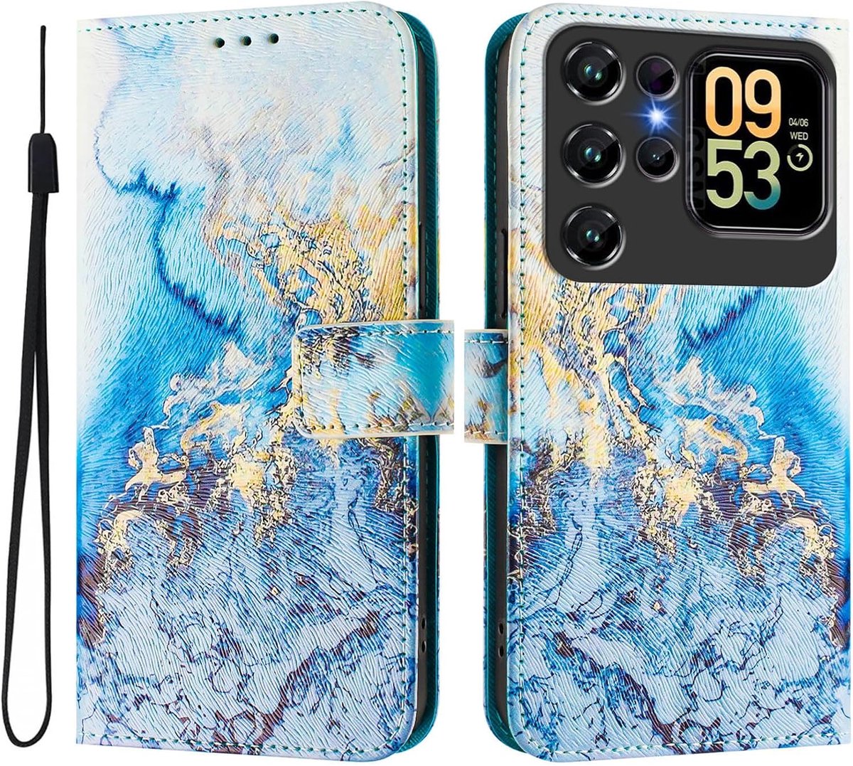 compatibel met Oukitel C62/Oukitel C62 Pro, PU-leren deksel, case, cover, flip siliconen bumper, boek, standaard, tekening, portefeuille, magnetisch, schokbestendig