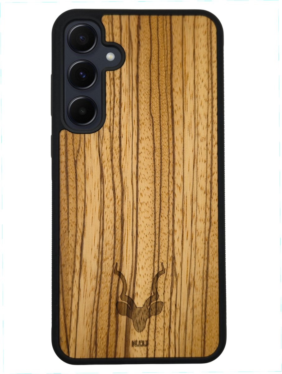 KuduStore ​Samsung Galaxy A56 telefoonhoesje - Houten hoesje - Zebrano