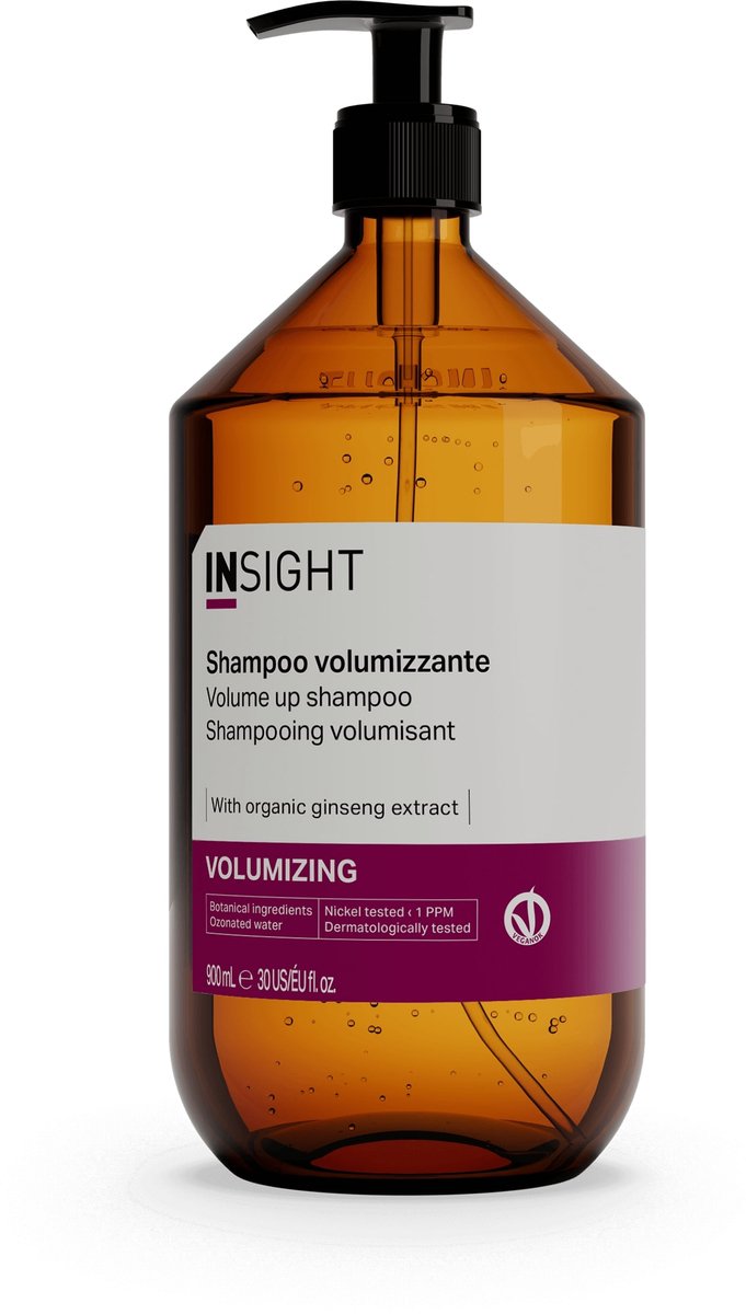 Insight Volumizing Volume Up Shampoo 900ml - Volume Shampoo - Fijn Haar - Stimuleert Haargroei - Versterkt En Verzacht - Met Biologische Ginseng En Weegbree - Professionele Haarverzorging