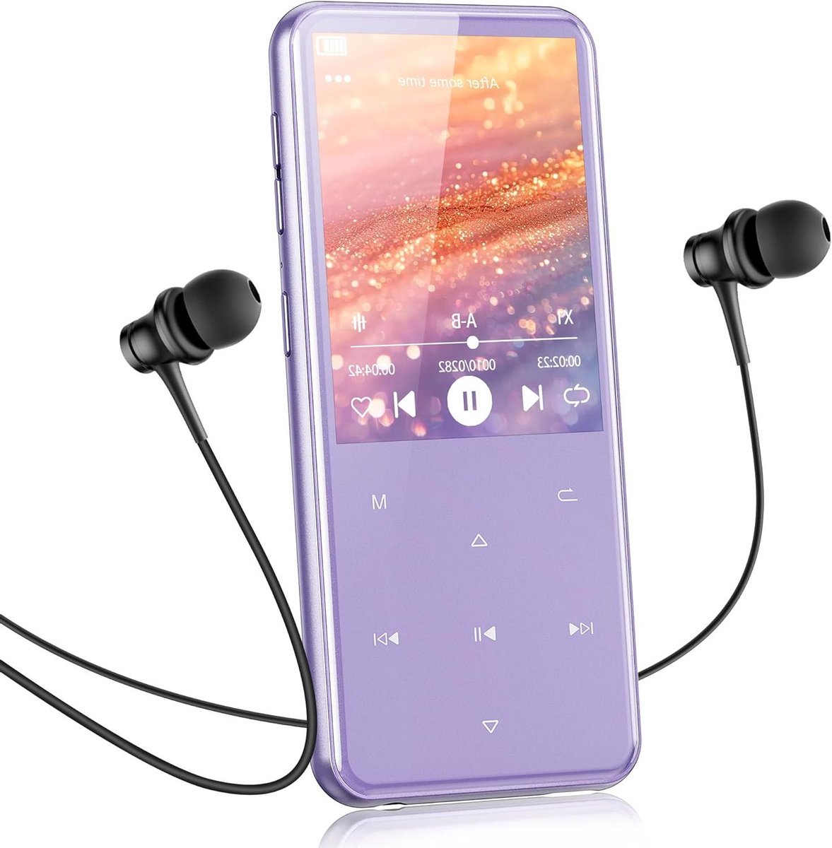 MP3-speler - Muziekspeler Digitale Audio Speler - Muziek Luisteren - Bluetooth 5.3 Hifi Geluid - 64 GB - Paars