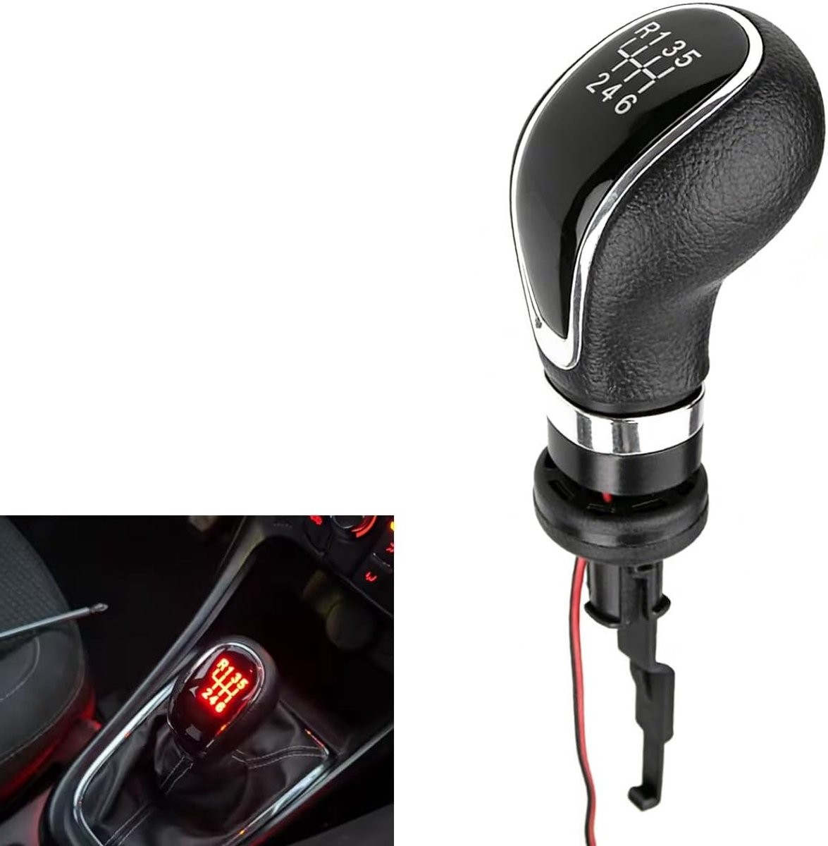 5/6 Speed Handmatige Auto Versnellingspookknop Hoofd Handgreep Hendel voor Op-el Buick Excelle GT/XT Astra 55565904 (6 versnellingen)