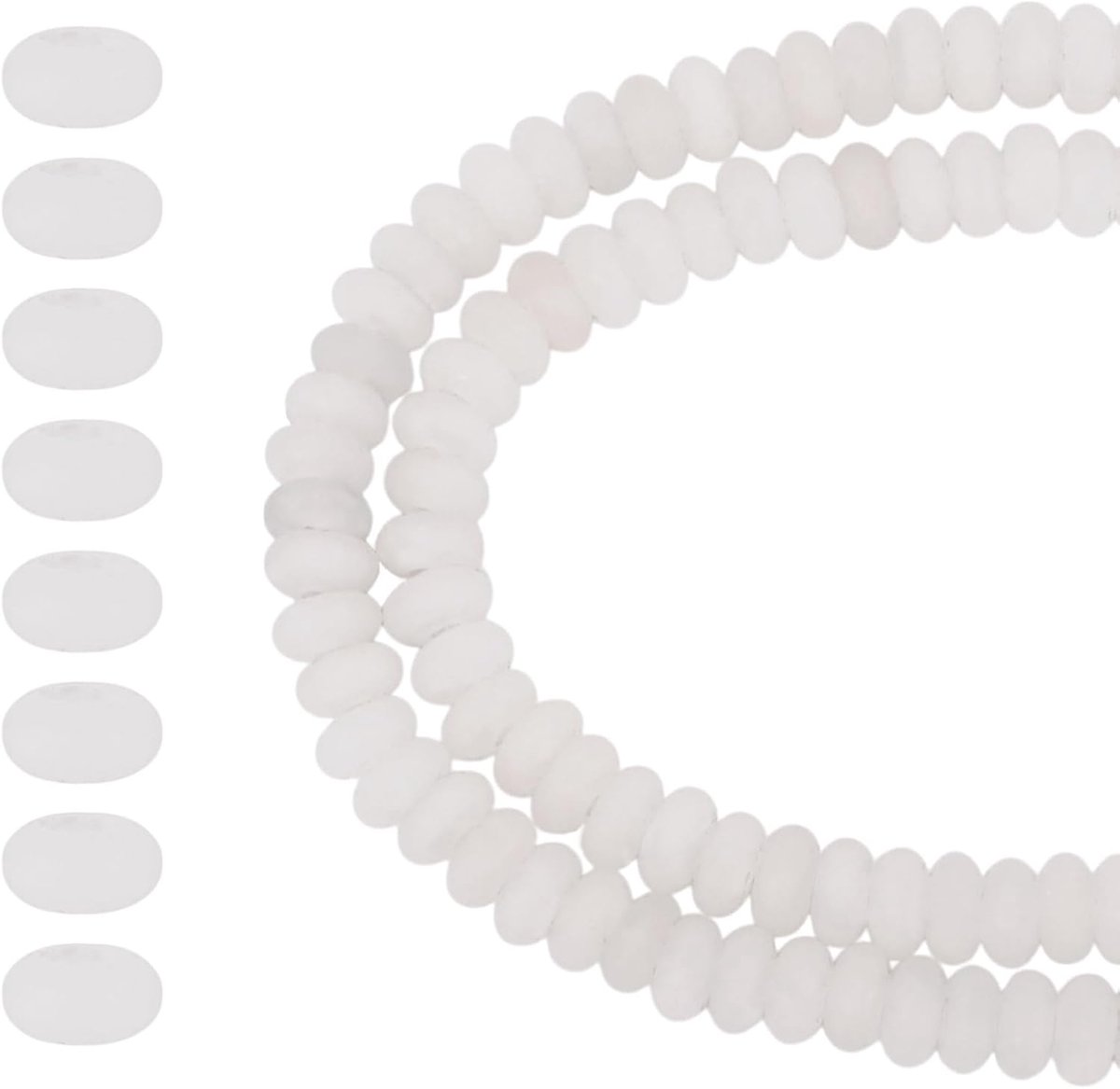 Kralen 4Mm Rondelle Gem Losse Frosted Steen Kralen Voor Sieraden Maken Diy Armband Ketting Oorbel Ambachten