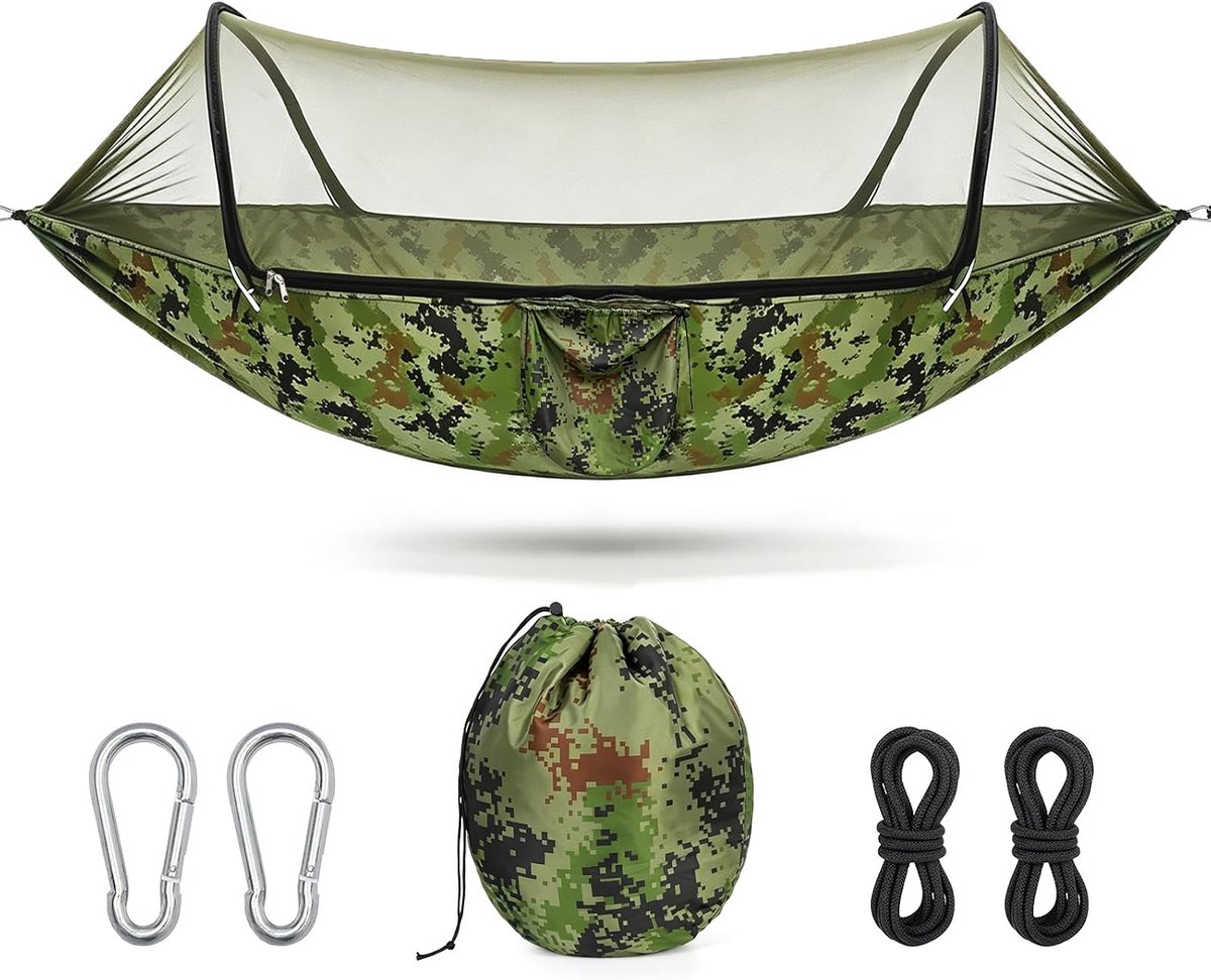 Hangmat 260 x 140 cm met muggennet