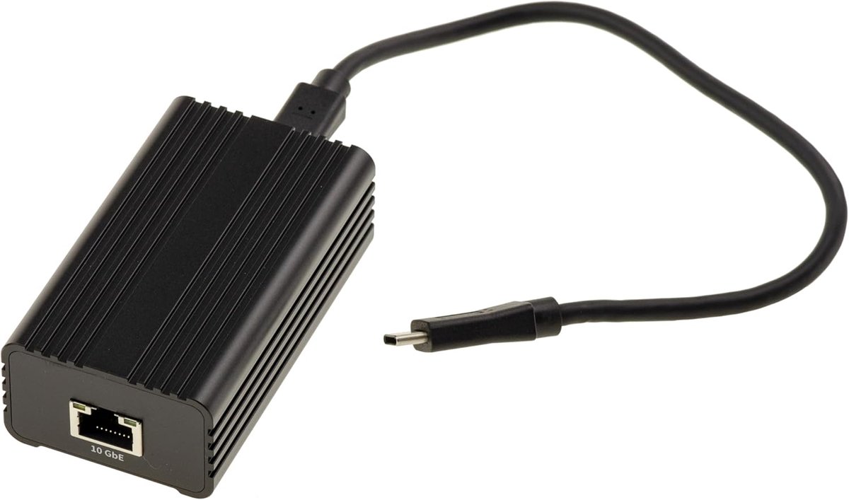 Adapter USB 3.2 Gen2x2 20Gbps en Gen2x1 10Gbps naar Ethernet RJ45 10G - netwerk 10/5/2.5/1Gbps, Realtek RTL8159 chipset, hoge snelheid