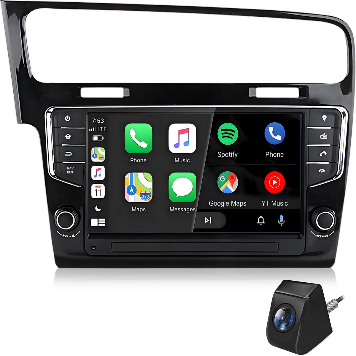 Cestovet Autoradio - Geschikt Voor VW Volkswagen Golf VII MK7 2013-2020 - 2GB+64GB - Draadloze CarPlay & Andriod Auto,GPS-navigatiesysteem, Bluetooth, Stuurwielbediening, WiFi - 9-inch Touchscreen, DSP