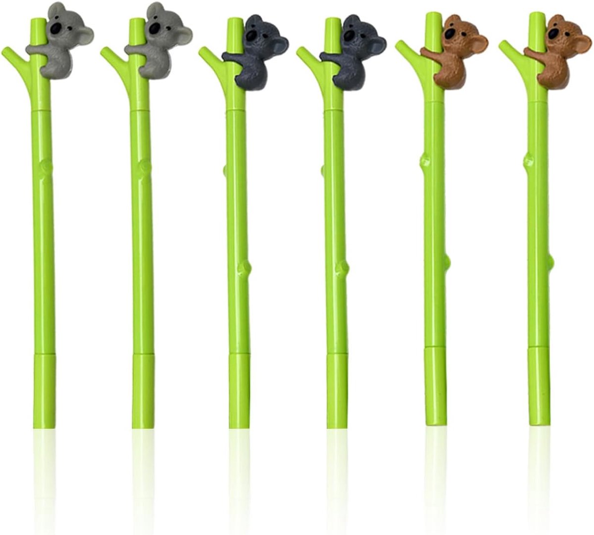 6 Koala-Vormige Neutrale Pennen, Creatieve Dierenpennen, Schattige Kantoorschrijven En Schrijven Voor Studenten.