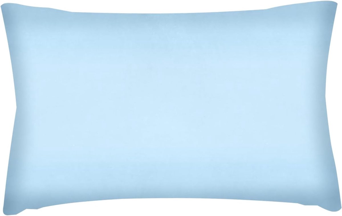 dutjeskussen voor kinderen, met hoofdkussensloop, katoen, zacht kussen (blauw, 28 x 17 cm)