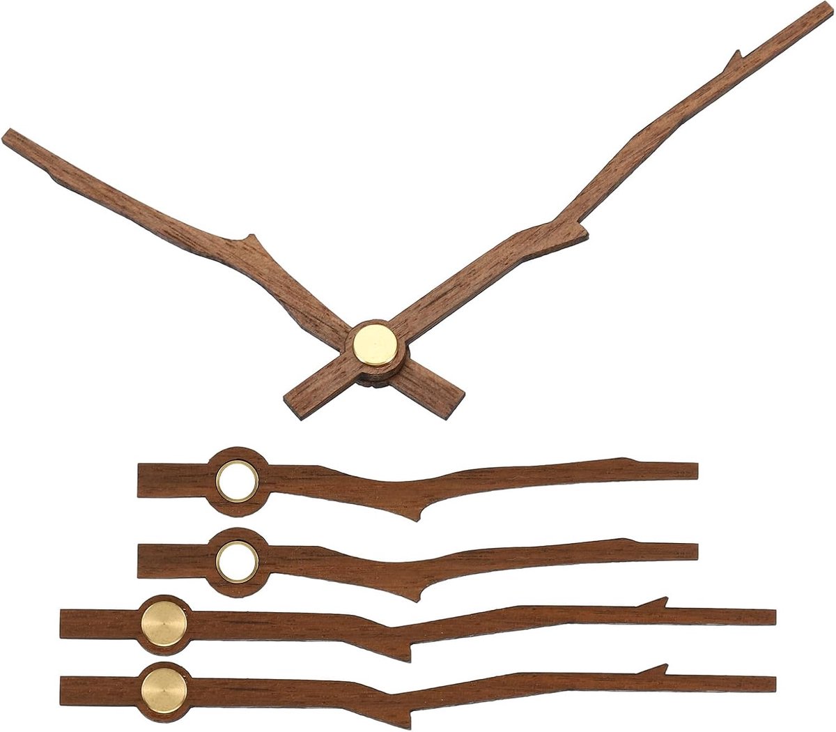 Vervangende Klok Handen Kit, 3 Set Houten Klok Mechanisme Beweging Wandklok Handen Onderdelen Vervanging voor 10 Inch Wandklok Reparatie DIY Home Art Decor, G1